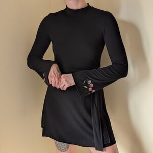 Purusha People Dark Pansy Mini Swing Dress / Small